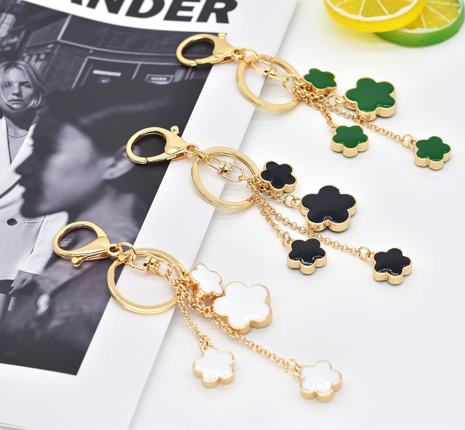 Keychains for Women, Bag Charm Flower Car Key Chain Key Ring Pendant for Purse, Handbag Bags Decoration