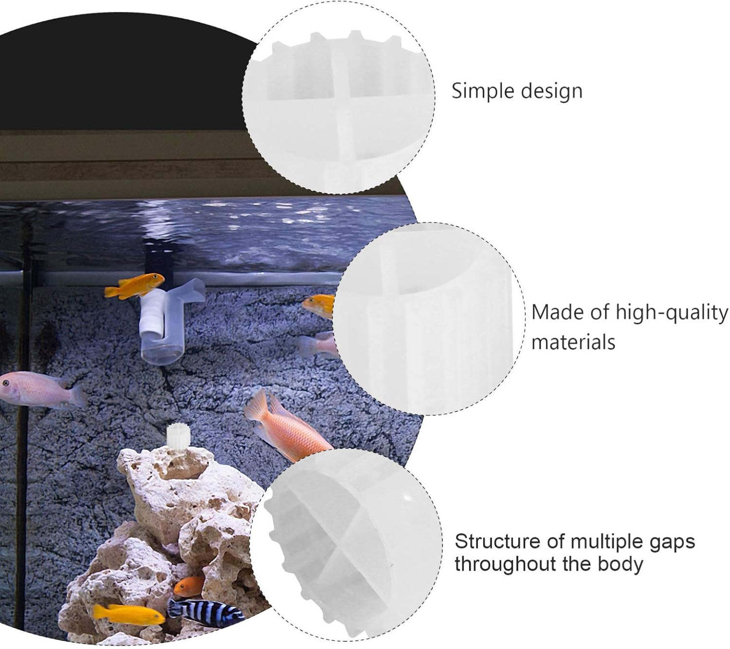 VILLCASE Fish Tank Filter Balls, Pond Filter Balls Bio Balls Filter