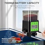 Automatic Fish Feeder for Aquarium with Timer, LCD Display 320ML Large Capacity Adjustable Fish Dispenser, Operated Feeders for Goldfish, Turtle for Vacation, Weekend or Daily Use(Green)