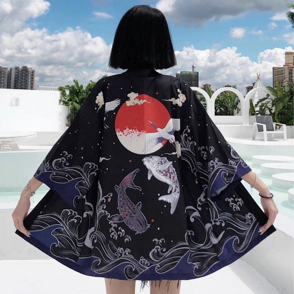 Japońskie kimono tradycyjna odzież karp anime kimono sukienka koszule damskie samuraj haori hombre yukata mężczyzna kardigan koszula
