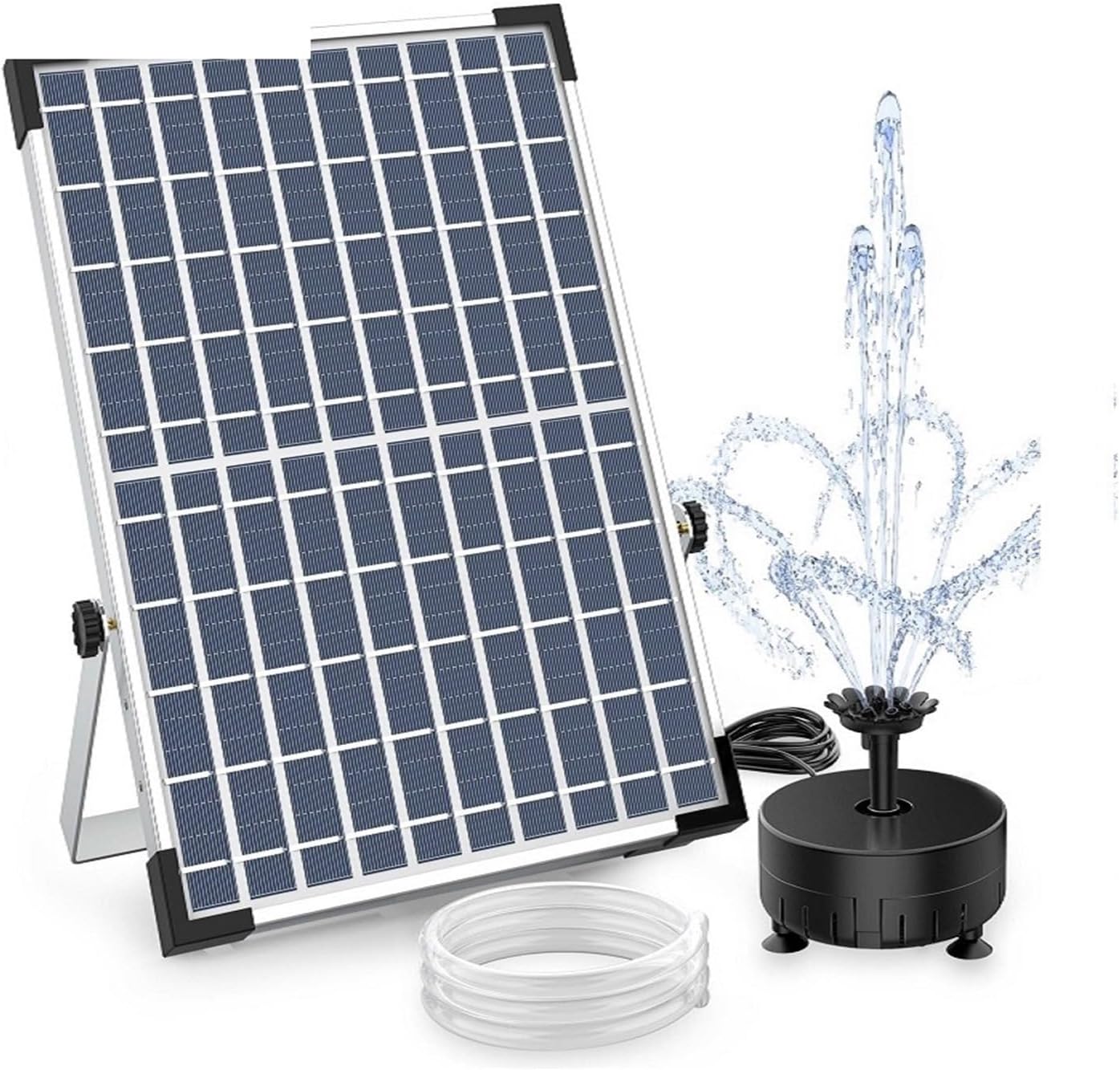 Solar Powered Water Pump Solar Fountain Pump, Solar Water Pump Floating Fountain with 6 Nozzles, for Bird Bath, Pond Or Garden Solar Aerator Pump for Hummingbird Bath, Small Pond(5.5W)