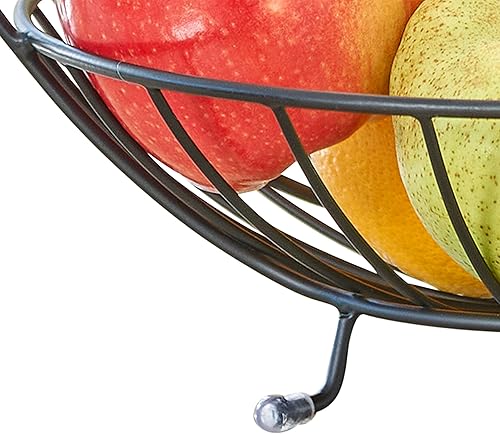 Miniatura 4 de Spectrum Yumi - Servidor de frutero arqueado (negro)  Mesa de comedor y organizador de encimera de cocina, soporte moderno para cesta de frutas