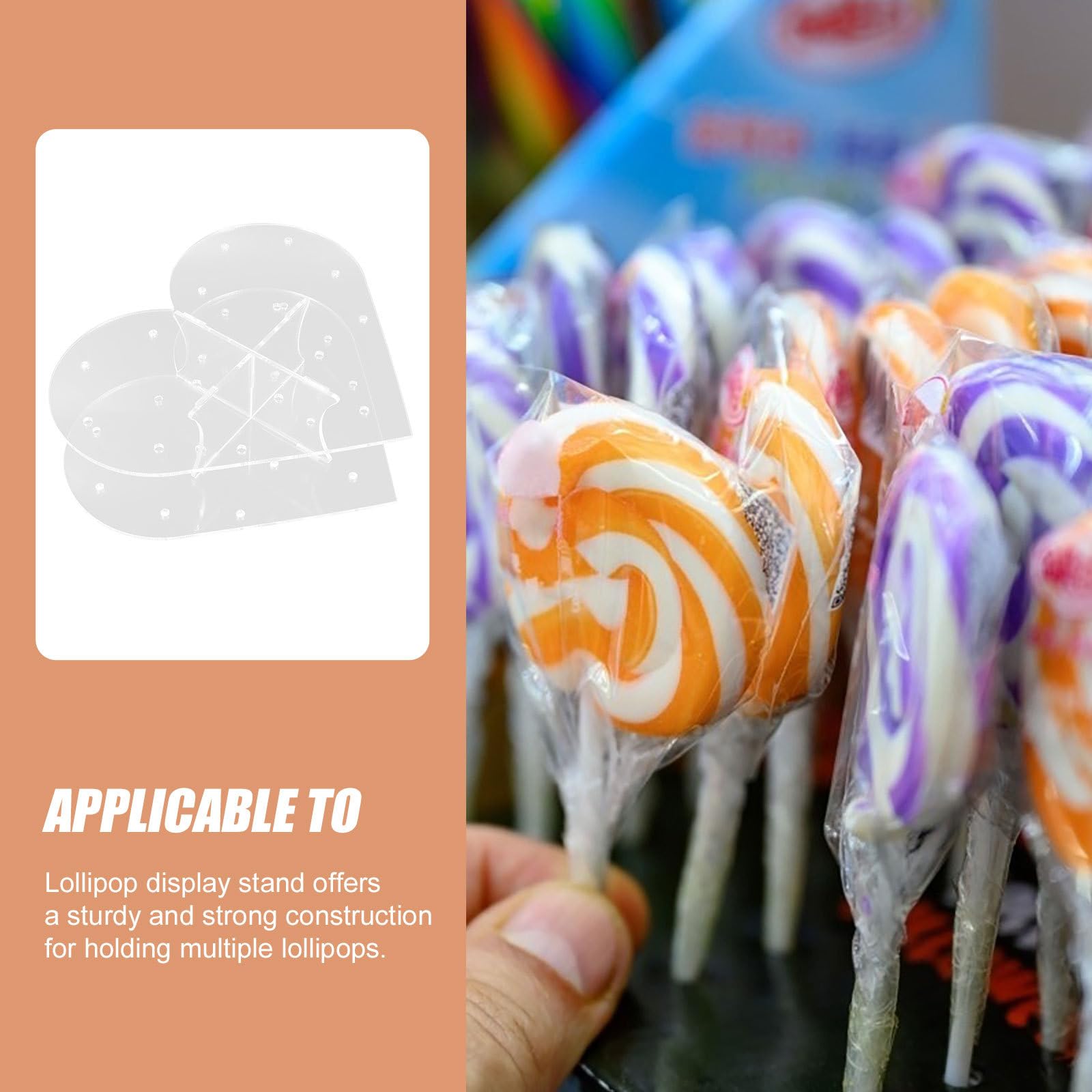 Lutscher Präsentationshalter aus Acryl mit 15 Löchern Herzförmiger Cakepop Display für Geburtstag und Valentinstag Transparenter Süßigkeitenständer für Festlichkeiten