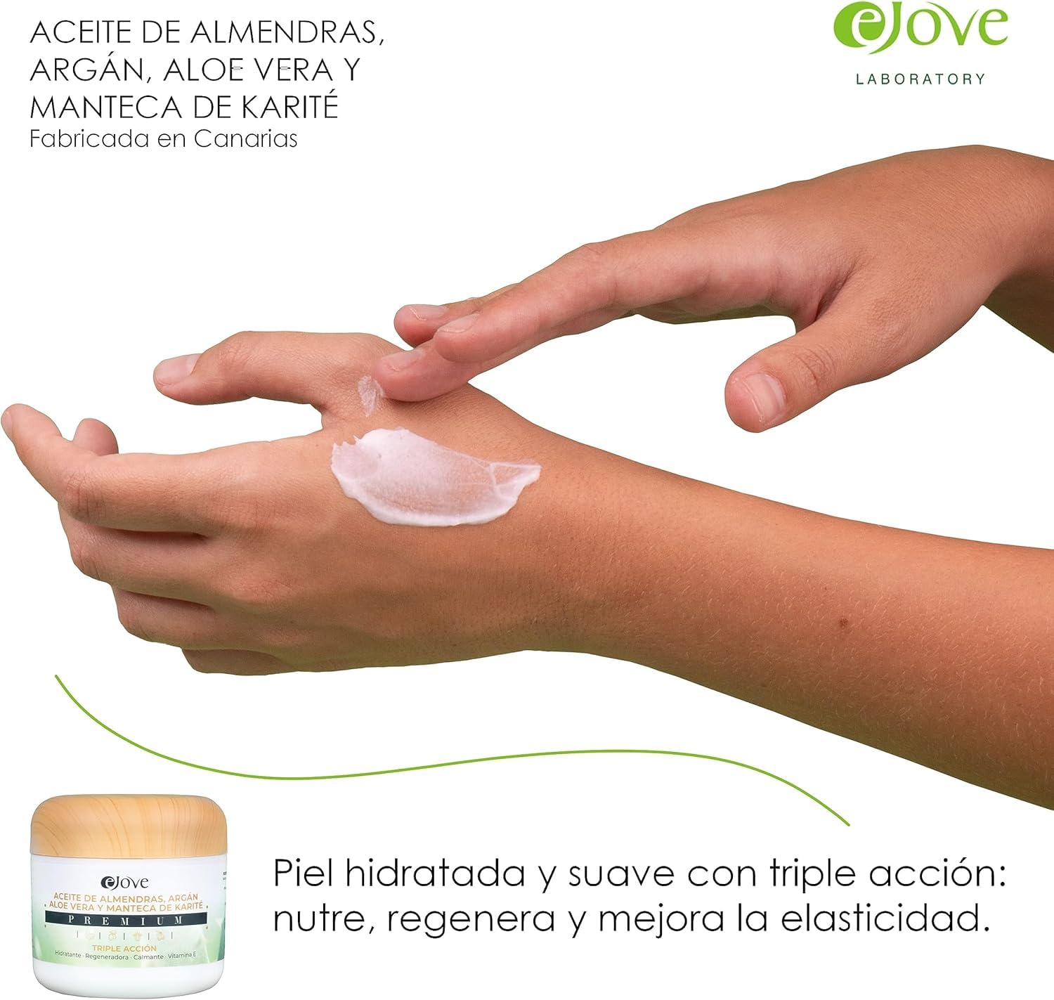 Ejove - Krem nawilżający do twarzy i ciała dla kobiet - Organiczne czyste masło shea - Aloes Vera - Olejek migdałowy - Arganowy - Krem przeciwstresowy - Masło Shea z witaminą E