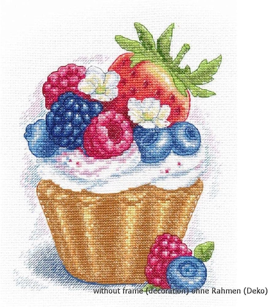 MARUSSIA オーブン ベリー デザート カウント クロスステッチ キット 16x20cm