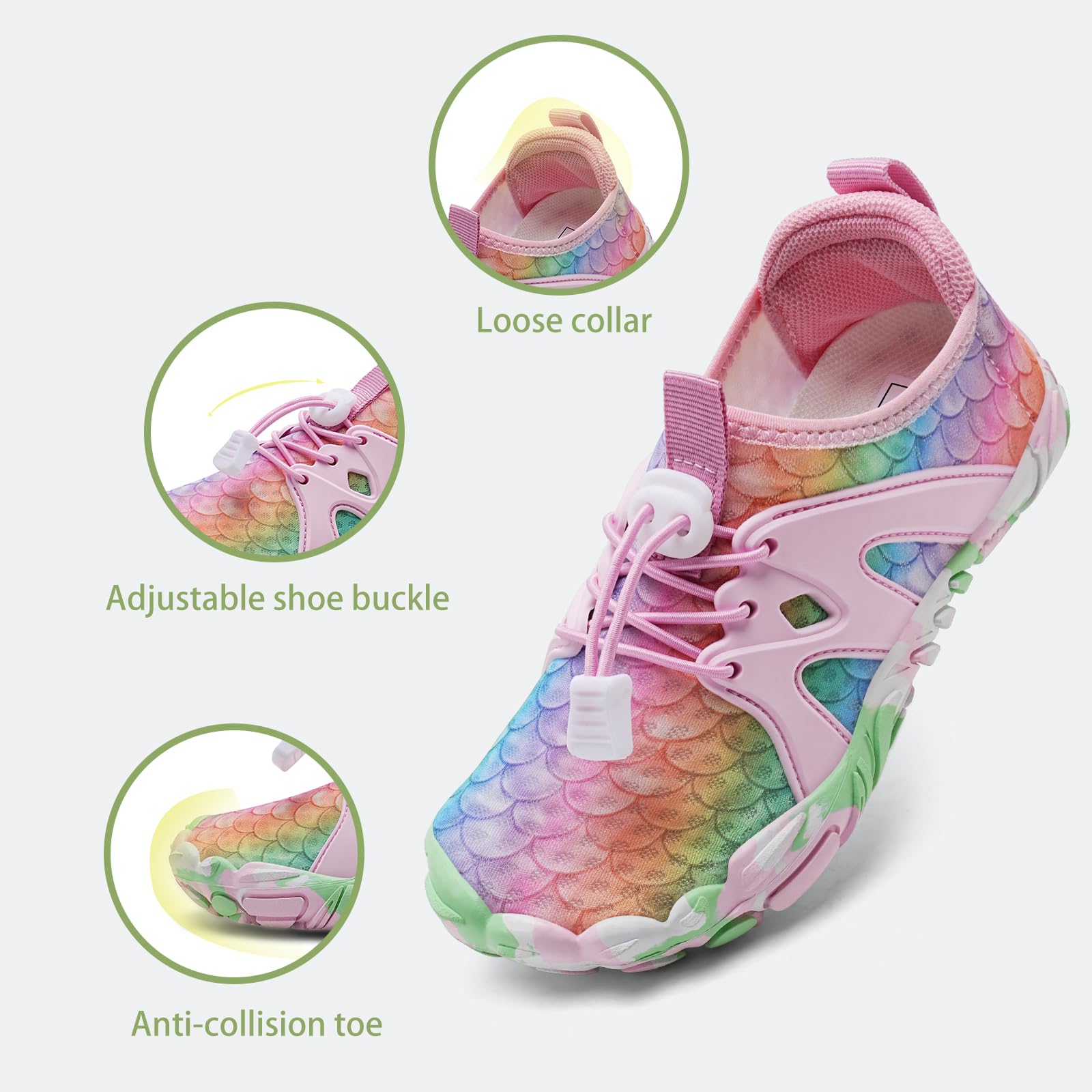 IceUnicorn Badeschuhe Junge Barfußschuhe Kinder Strandschuhe Mädchen Atmungsaktiv Wanderschuhe Traillaufschuhe