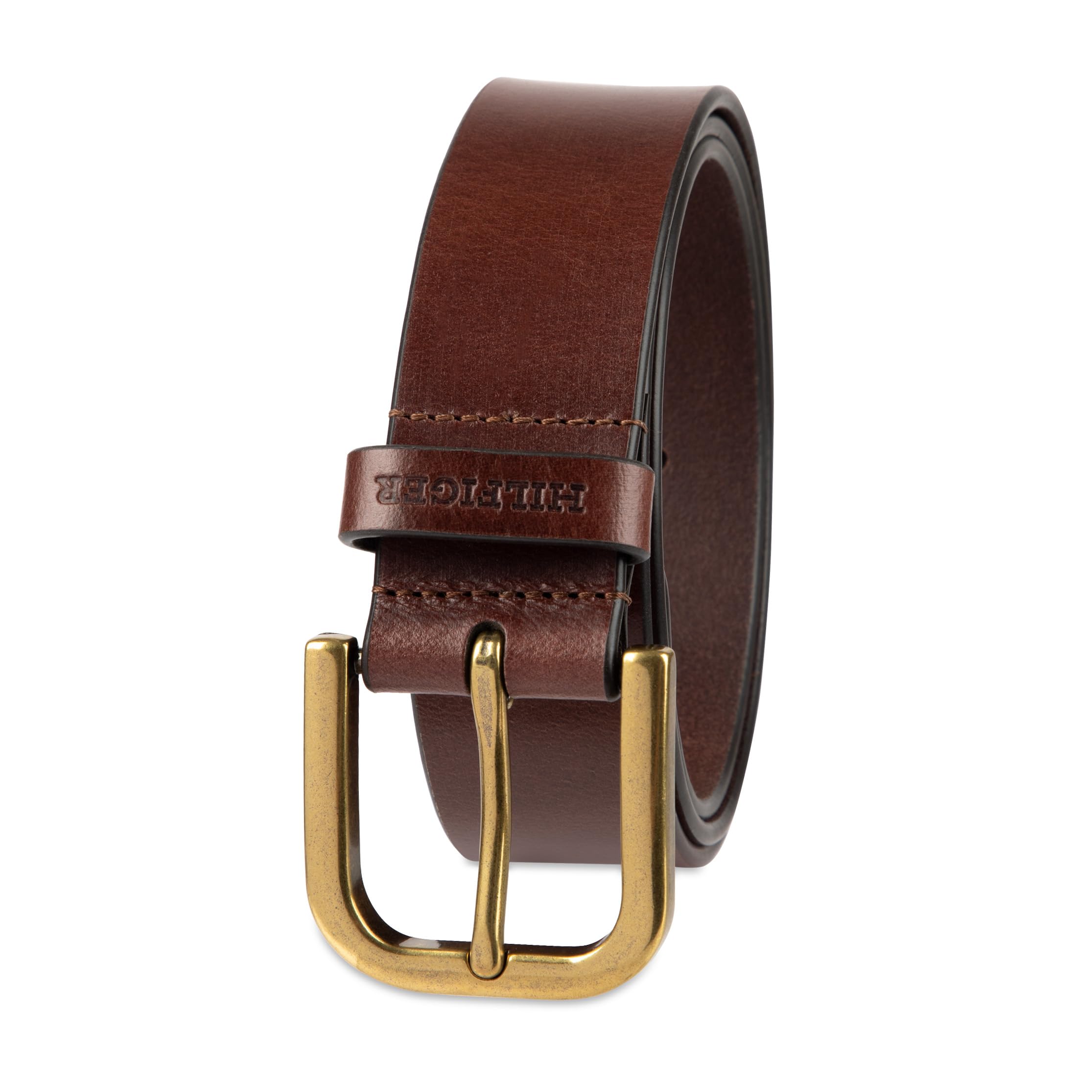 

                                                    Tommy Hilfiger Men's Raw Edge Jean Belt, Chocolate