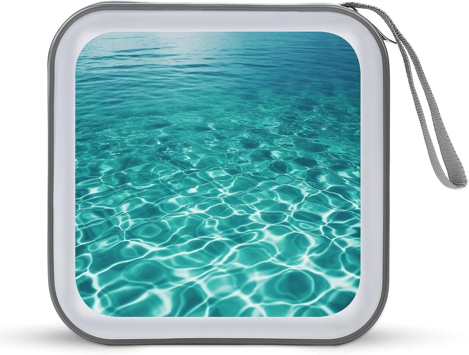 Amazon.com: Ouyniei Blue Aqua Pool Water CD Case Binder for Travel Car ...