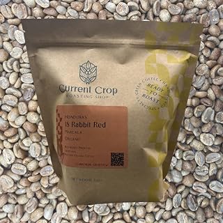 Current Crop Roasting Shop Honduras Organic 18 Rabbit Red Marcala – Red Honey Process Unroasted Green Coffee Beans for Home Roasting | Smooth & Juicy with Fruity Notes | 3lb Bag