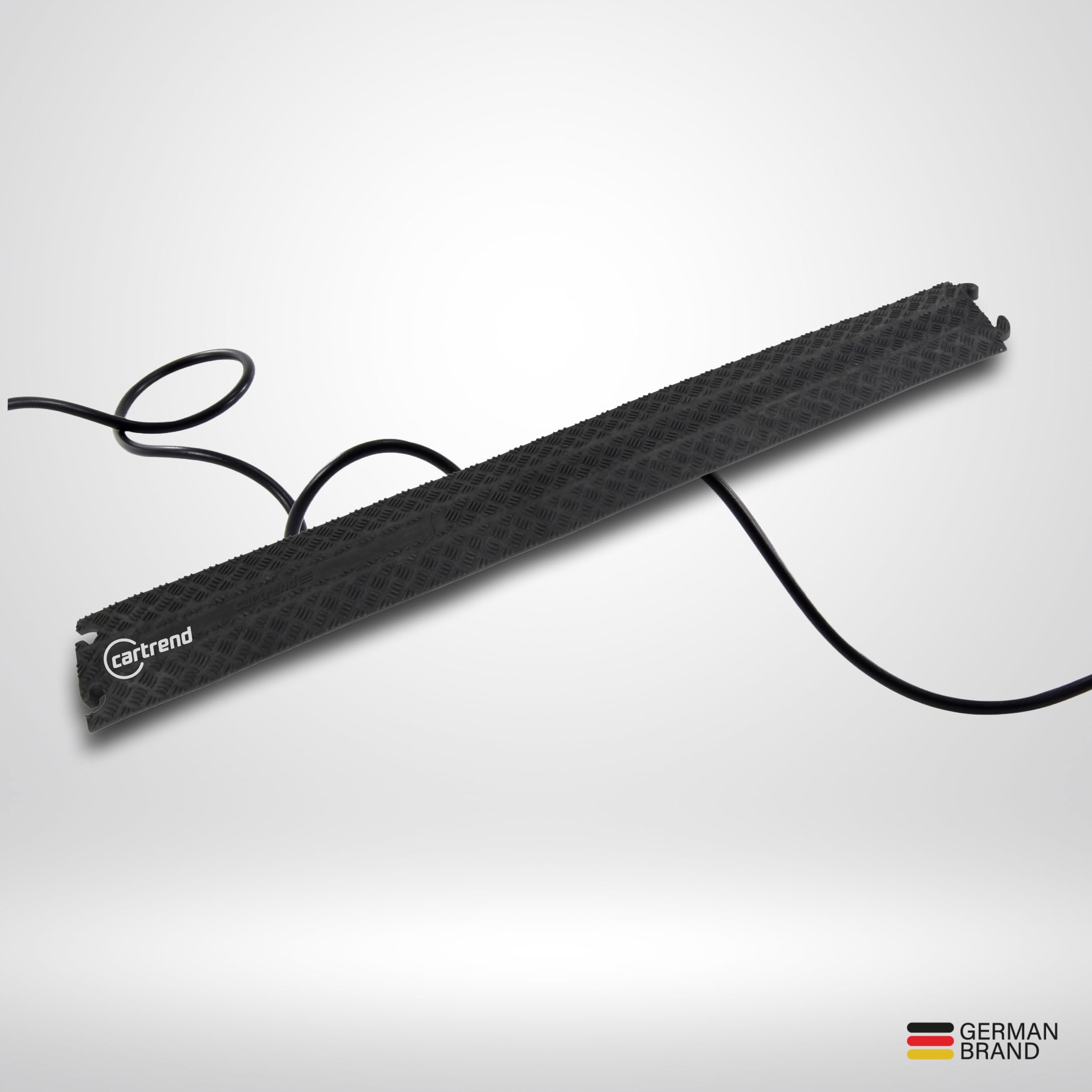 cartrend 10435 Kabelbrücke, 100 cm, Kabelschutz aus Gummi, Kabelkanal durch Stecksystem beliebig erweiterbar, 4er Packung