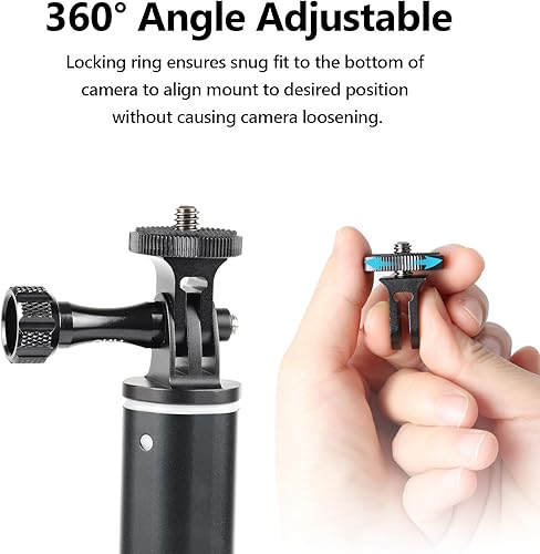 Miniatura 2 de HSU Adaptador de aluminio para trípode de cámara, soporte de cámara de 14 "- 20 con tornillo de aluminio, adaptador de trípode compatible con