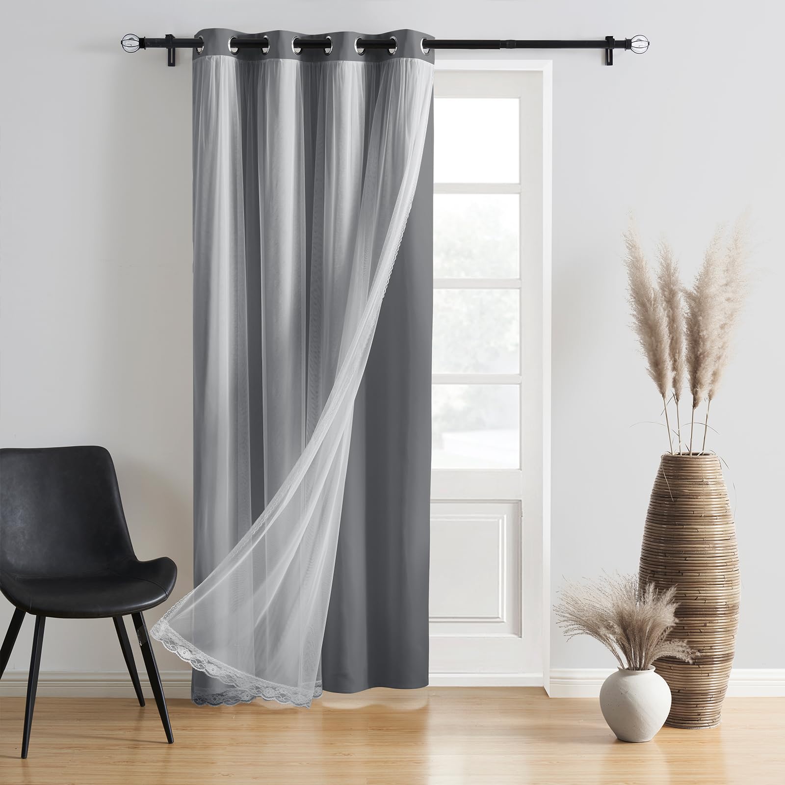 Türvorhang Mit Bärentatzen-Muster – 106,7x203,2 Cm, Polyester, Für Privatsphäre & Deko