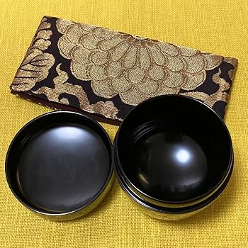 Amazon.co.jp: 金蒔絵 橋本春路造 棗 茶入 本漆器 草花文図 金
