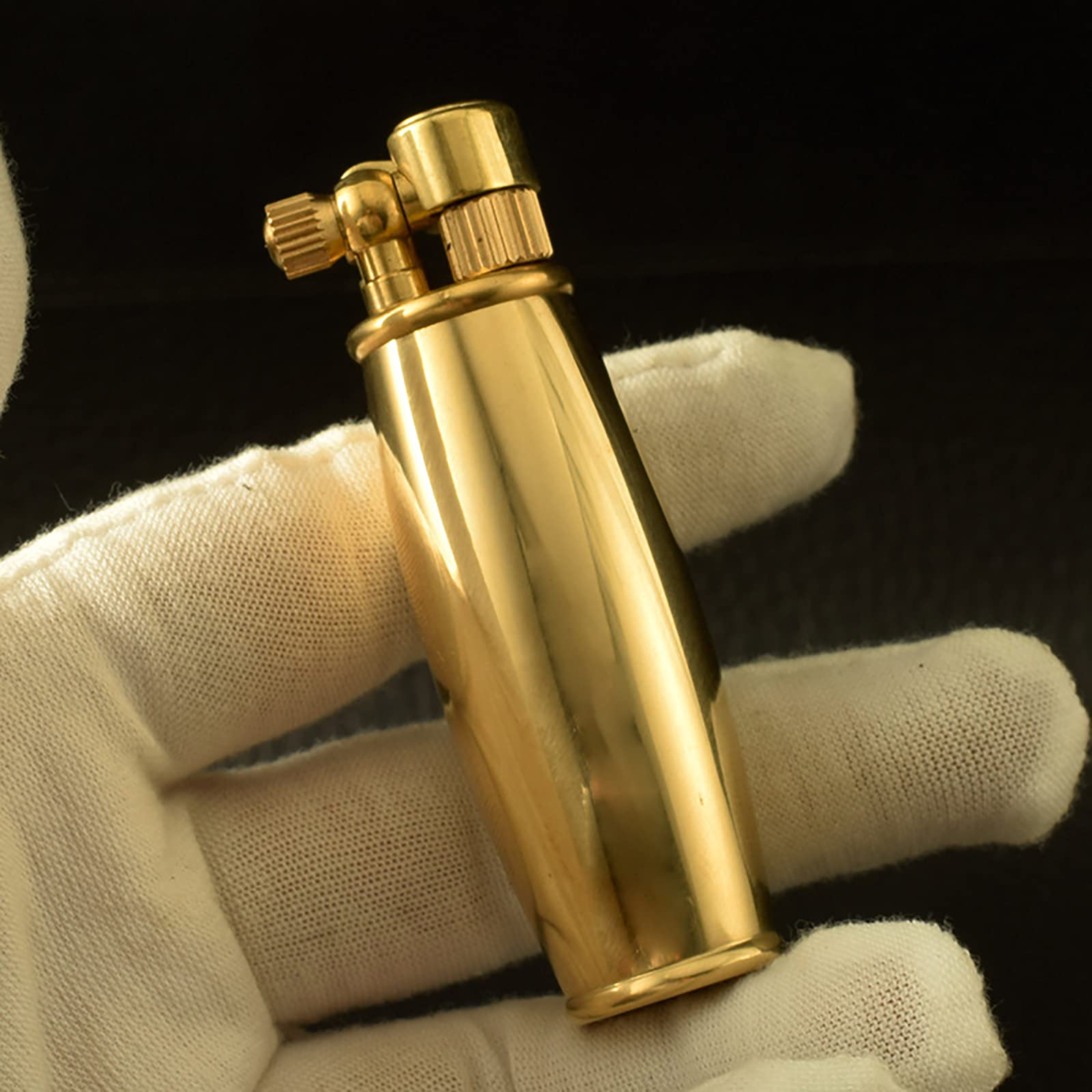 Encendedor Vintage Hecho a Mano Mini Personalización Maquinaria de Cobre Puro Encendedor de Queroseno Antiguo Retro (sin Combustible)