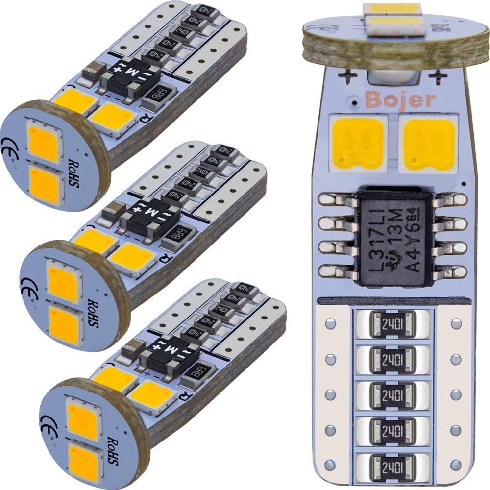 Bojer194 168 2825 LED Bulb Eyelid Eyebrow Light for Mercedes Benz C300 C350 W204 C63 AMG Canbus Error Free Lamp White 4 Pieces