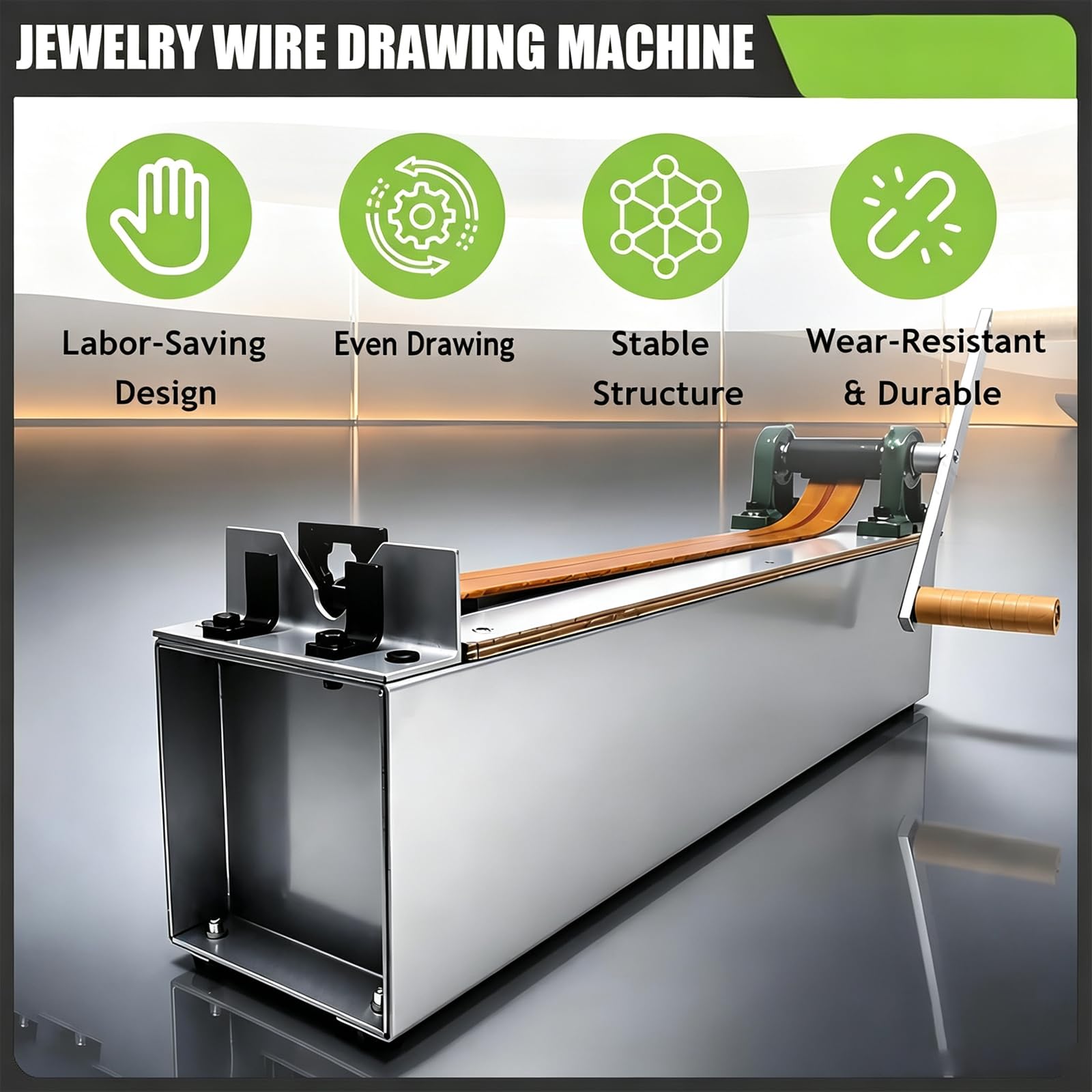 Herramienta Manual Para Estirar Alambre De Banco, Máquina Manual Para Estirar Alambre De Joyería Con Soporte, Banco De Acero Inoxidable Para Estirar Alambre Con Manivela, Herramientas Para La
