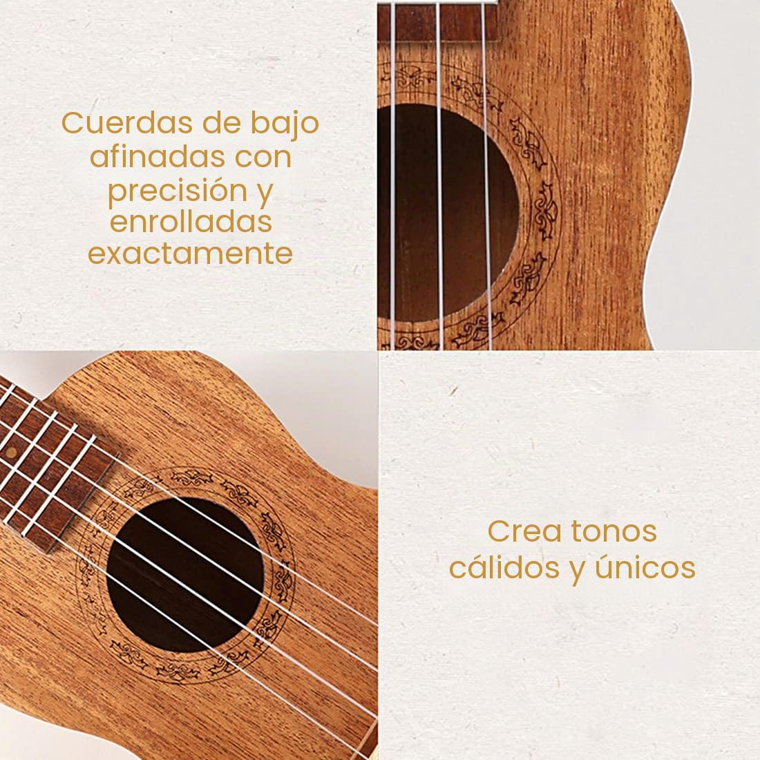 2 juegos de cuerdas para ukelele cuerdas de nailon accesorio para piezas de repuesto para ukelele de color blanco