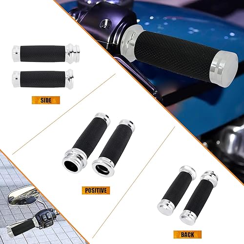 Miniatura 3 de Empuñaduras de manillar de acelerador electrónico para motocicleta para manubrio de 1" 0.984in ajuste universal para Harley Touring Dyna Softail
