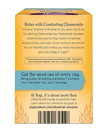 Yogi Tea, Chamomile, 16 Count, Packaging May Vary
