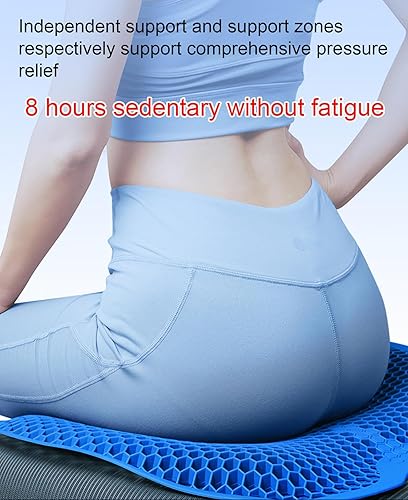Miniatura 6 de VIDECOR Cojín de gel para automóvil, cojín de asiento refrescante, antideslizante, transpirable, almohadilla de hielo de ventilación