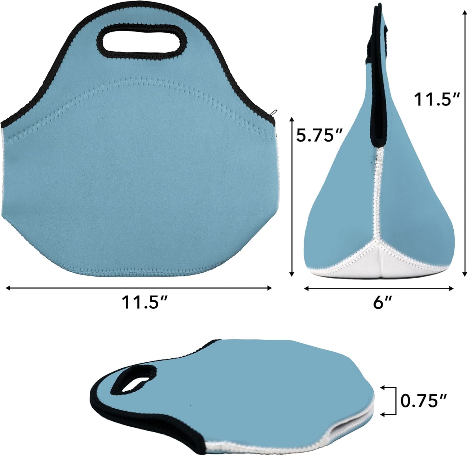 Popfunk Teenage Mutant Ninja Turtles Pizza is Forever Soft Neoprene Lunch Bag, Lightweight, Insulated, Reusable for School, Work, Office