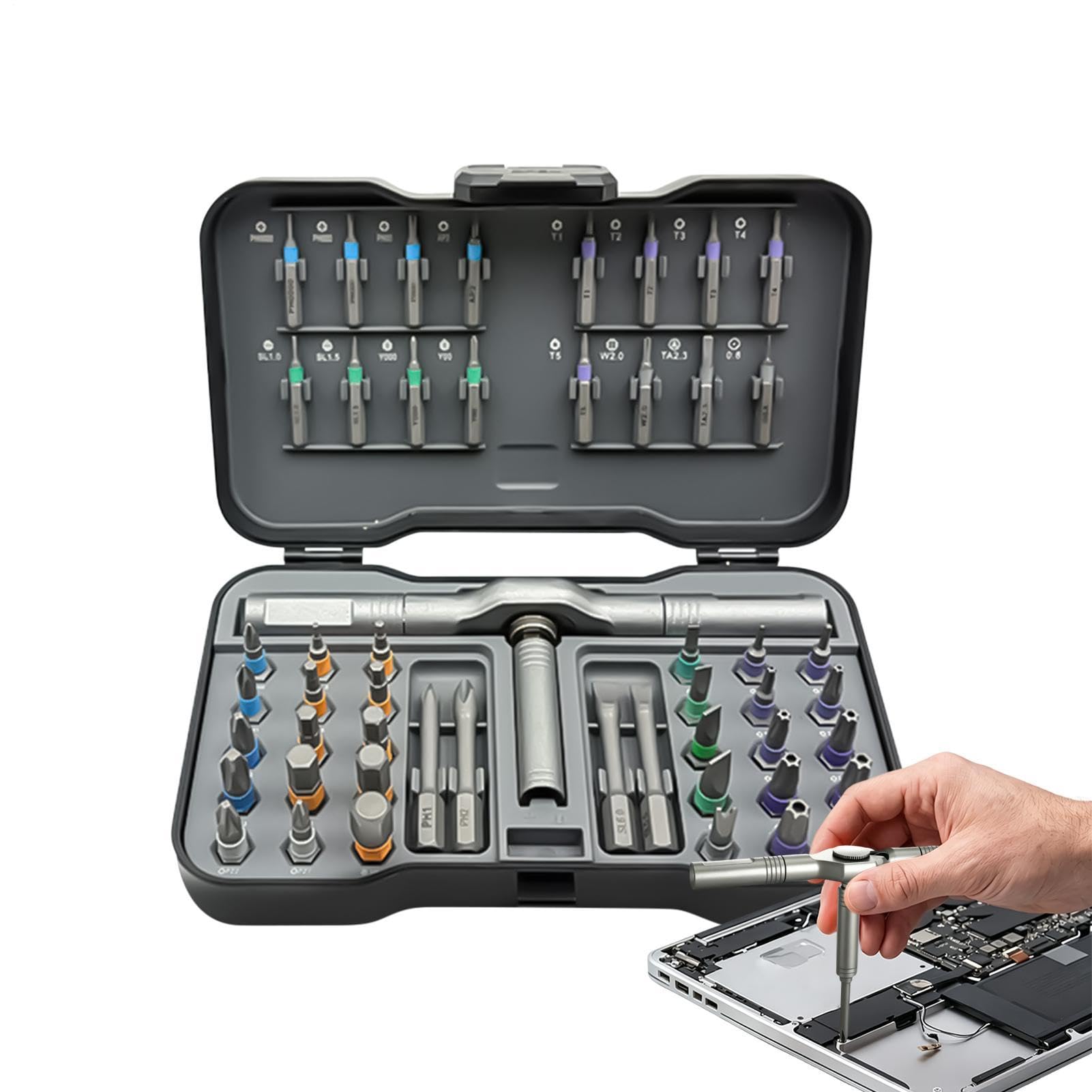 Juego de Destornilladores de Carraca Herramienta manual magnética de | Kit de Atornillador de Carraca para Montaje de Muebles, Reparación Electrónica, Reparaci