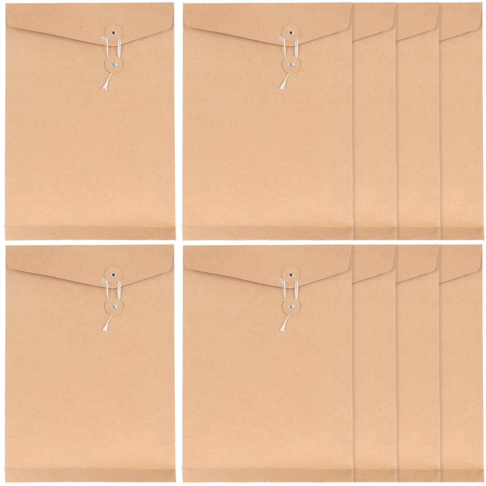 Sobres A4 de papel kraft resistente ibasenice con diseño de arandela duradero 8