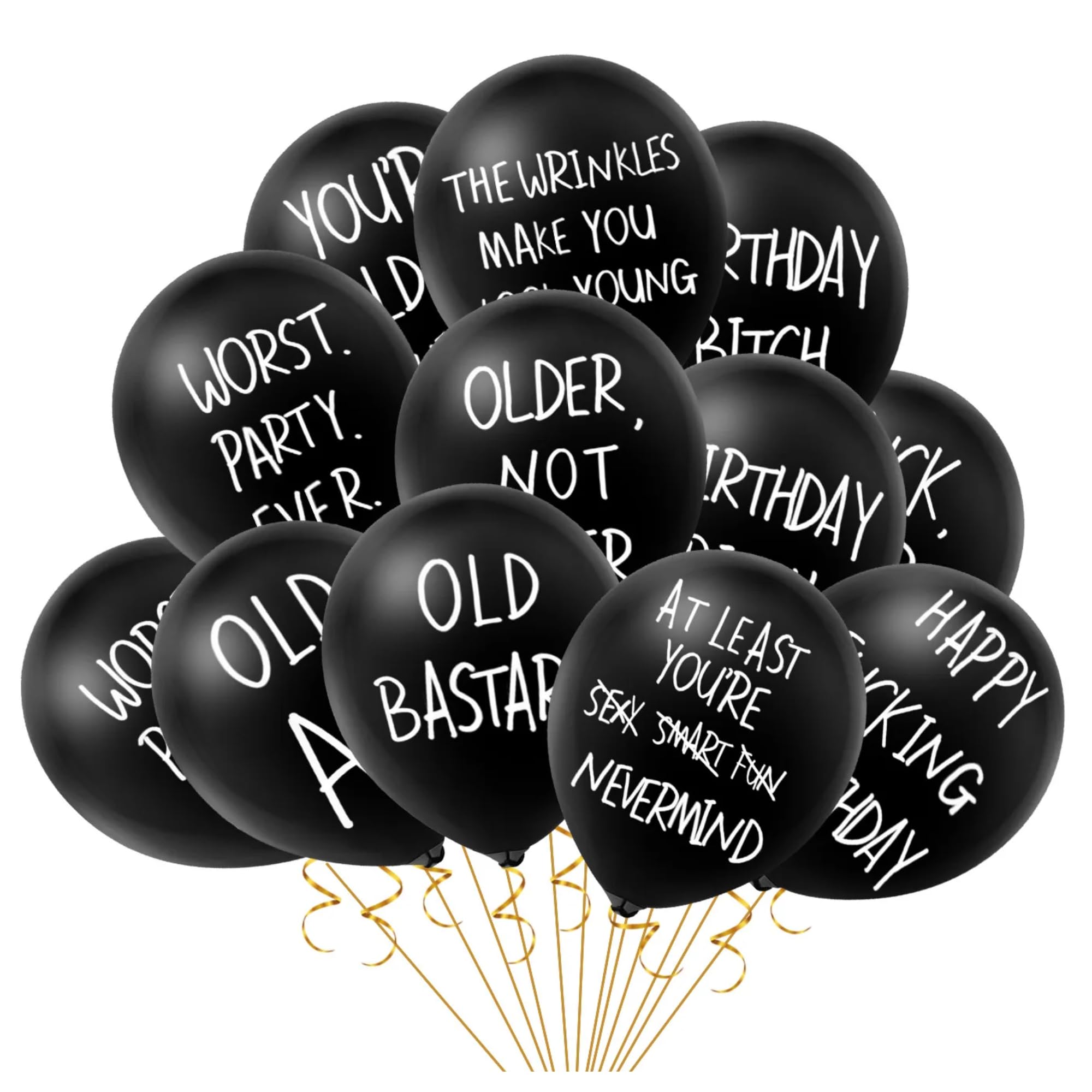Abusive Funny Adults Birthday Balloons Set Of 20 Party Baloons | Desertcart  Seychelles, image size:2000x2000