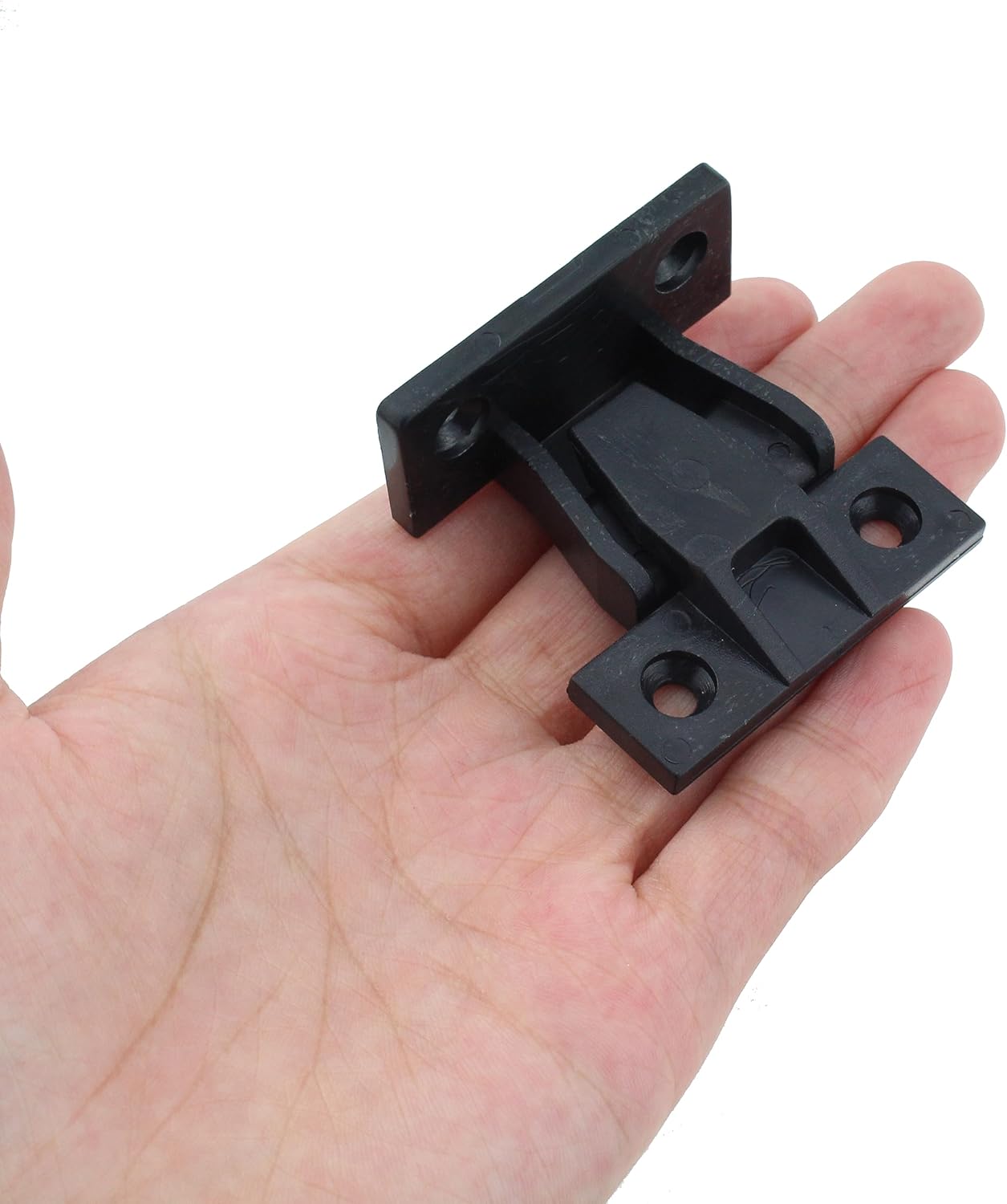 TAODAN 5PCS Black Plastic Fast Installation Push-On Clips Corner Buckle Quick Fitting Furniture Panel Joint Bracket for Cabinet Wardrobe Mounting Roman Column Connection