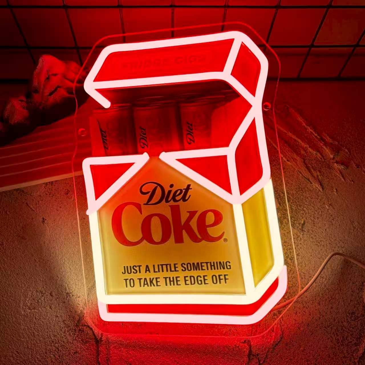 Fridge Cigs Neon Sign, Dimmable Drink Light For Wall Decor, Decor Neon Signs For Business Man Cave, Bar, Shop, Bedroom, Gifts For Christmas, Birthday image 2