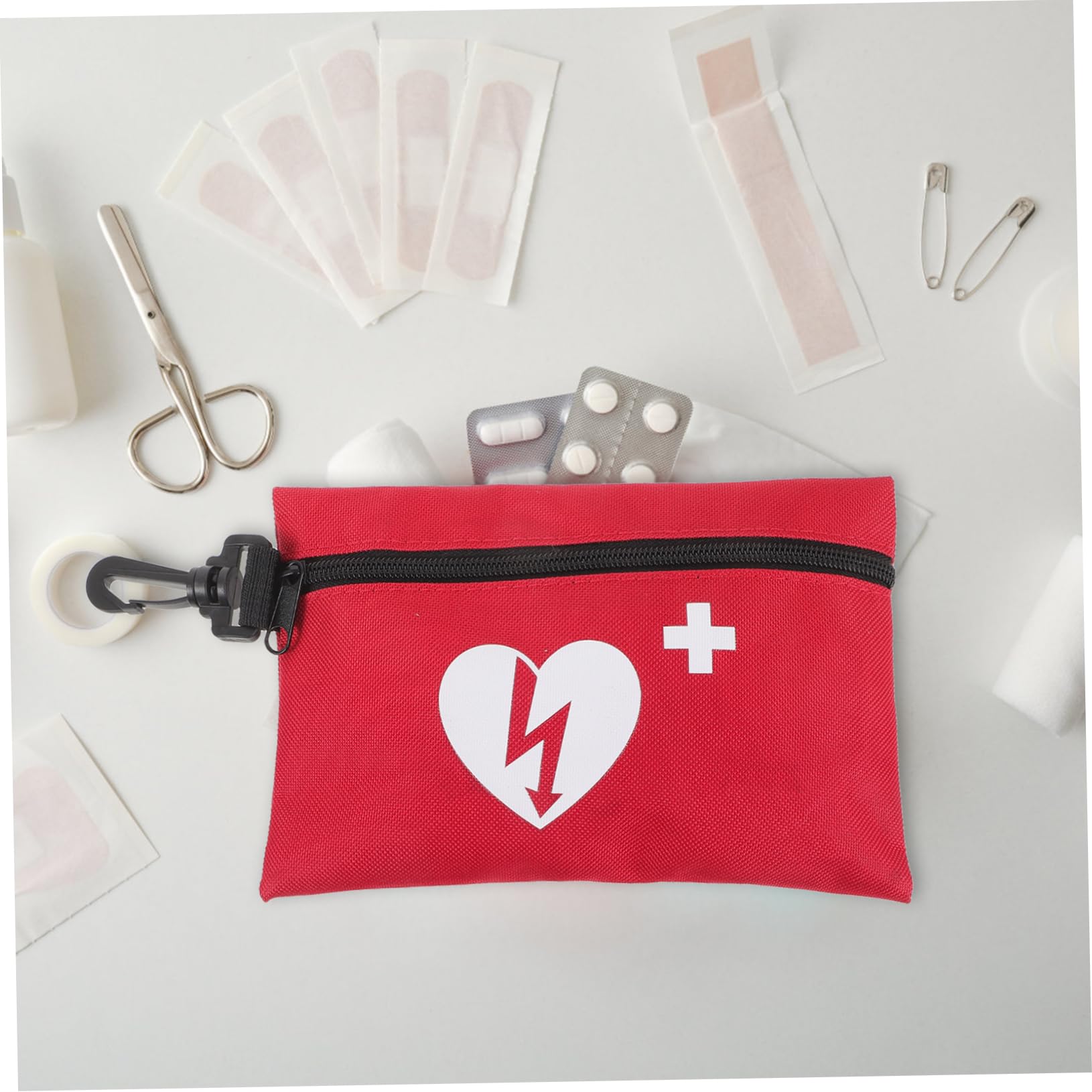 HOMSFOU 5 Piezas kit de primeros auxilios bolsa de viaje de medicina bolsa de suministros bolsa de almacenamiento mini botiquín de primeros auxilios para monedero paño Color Aleatorio