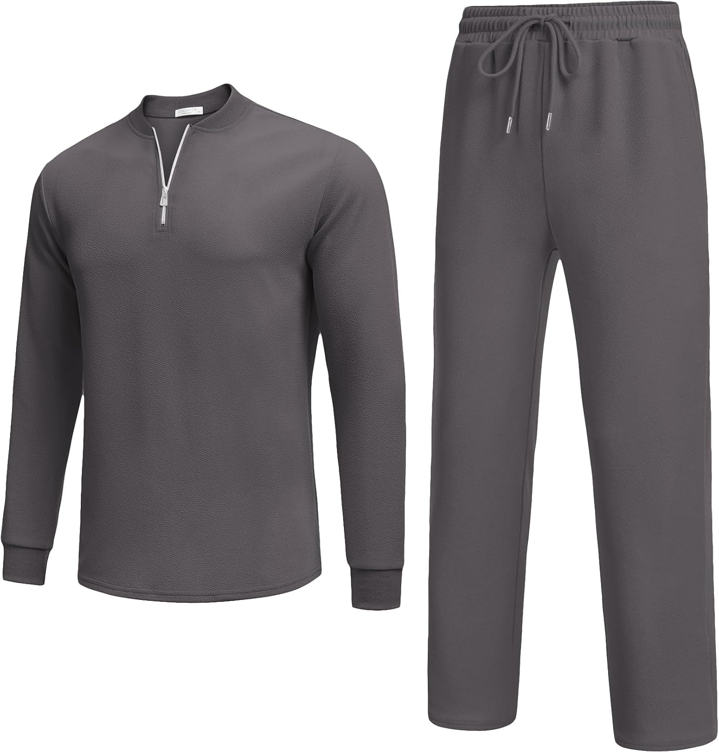 COOFANDY Men's 2 Piece Tracksuit Set Polo Athletic Sweatsuit Quarter Zip Jogging Long Sleeve Casual Sports Outfits image 4