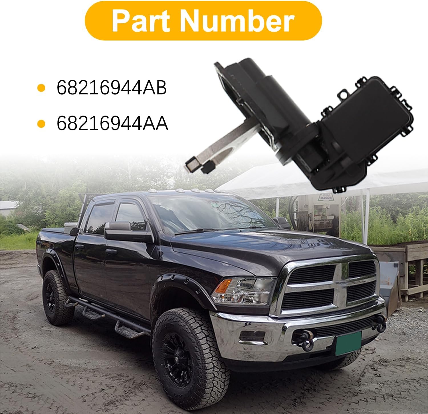 4x4 Front Axle Actuator Fork Disconnect 68216944AB Replacement for Ram 2500 3500 2013 2014 2015 2016 2017 2018 68216944AA