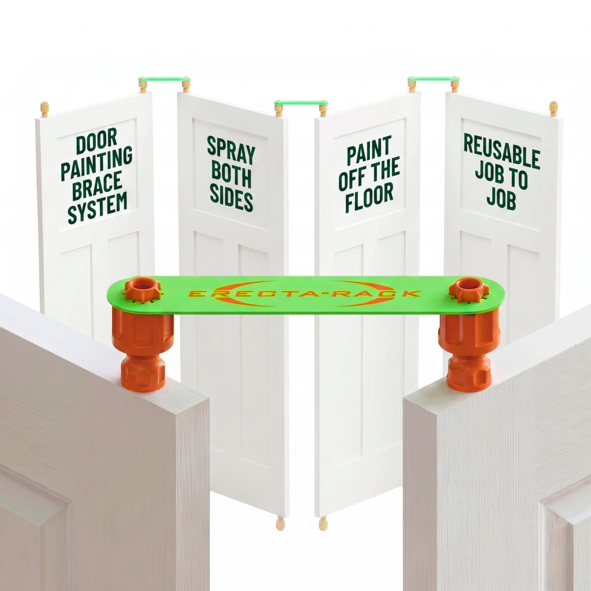 Photo 1 of Erecta-Rack Door Painting Stand For Up to 10 Full-Size Doors, Vertically Prep, Spray, Paint & Dry Multiple Doors on Both Sides, Secure Door Holder for Painting