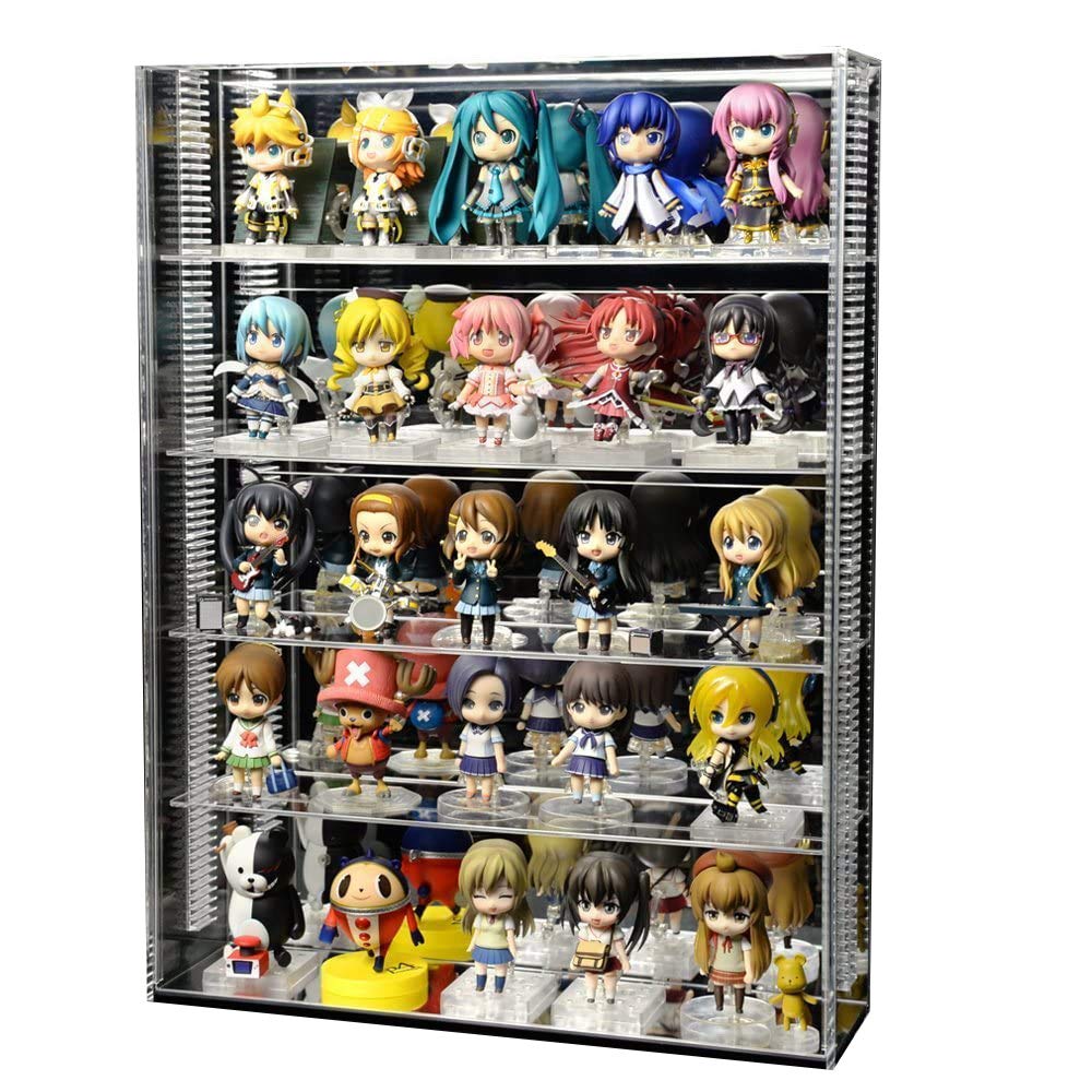 Amazon.co.jp: アクリルコレクションケース クリア 棚板4枚付