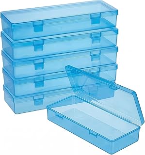 Caja organizadora azul, paquete de 6 recipien...