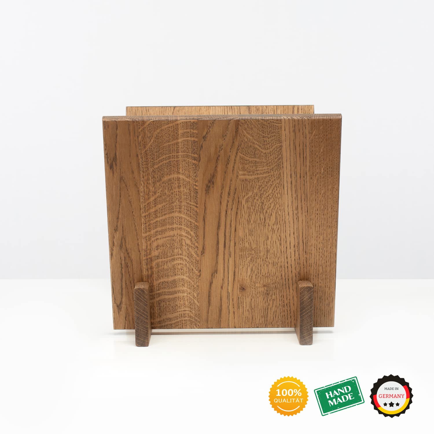 Contenitore in vinile – Supporto per dischi in legno di rovere massello in design di alta qualità Alex scuro