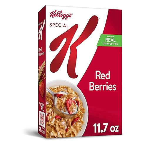 Special K Cereal de desayuno frío 11 vitaminas y minerales hecho con fresas reales bayas rojas caja de 117 onzas 1 caja