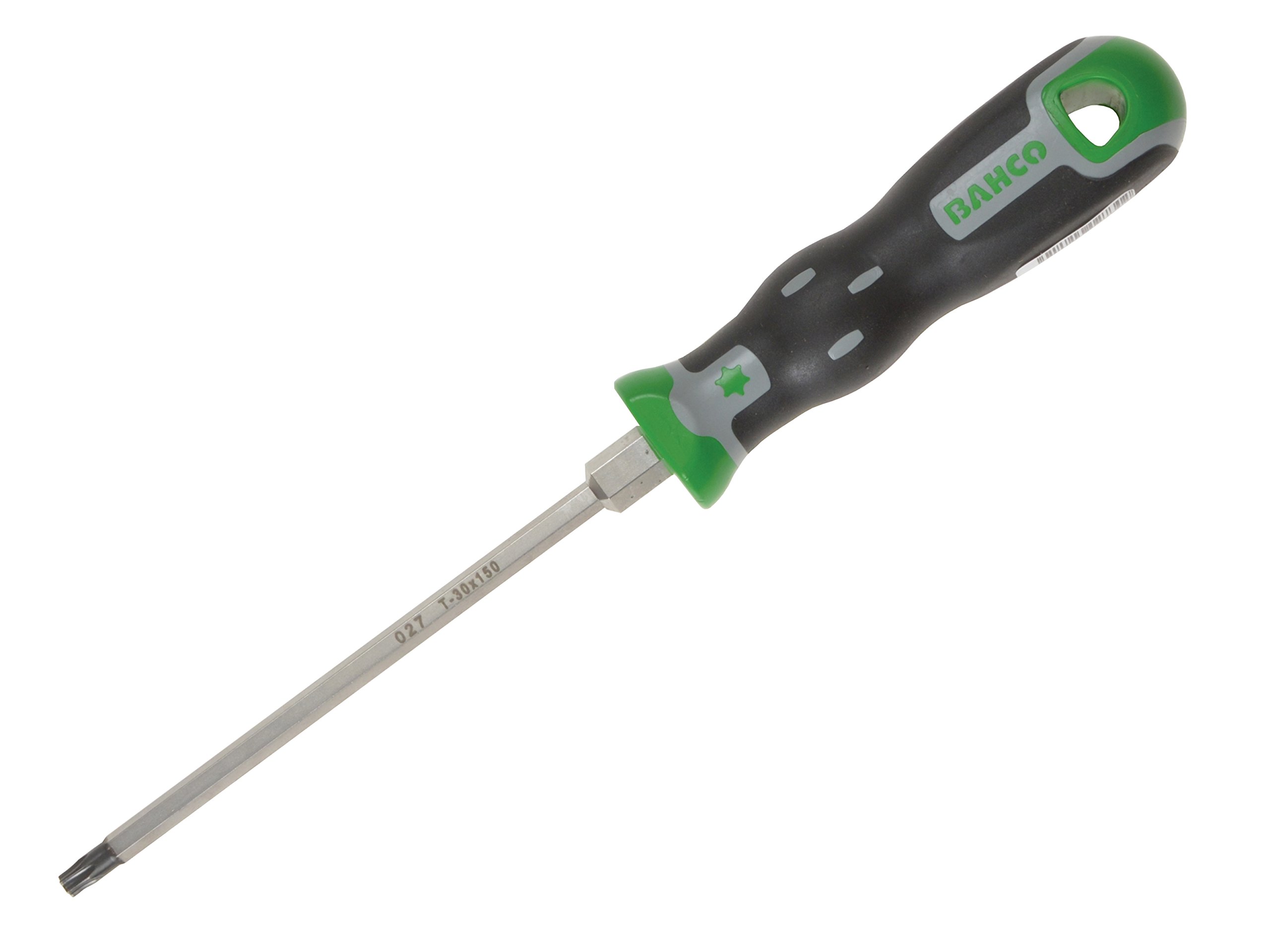 Bahco 27015100 T15 TORX Screwdriver with Hex Shank, Black/Green