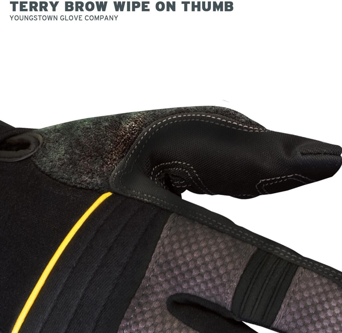 Youngstown Glove Anti-Vibe XT Vibration Dampening Mechanic Work Gloves For Men - Durable, Washable, Anti-Slip Palms - Dark Gray, Medium