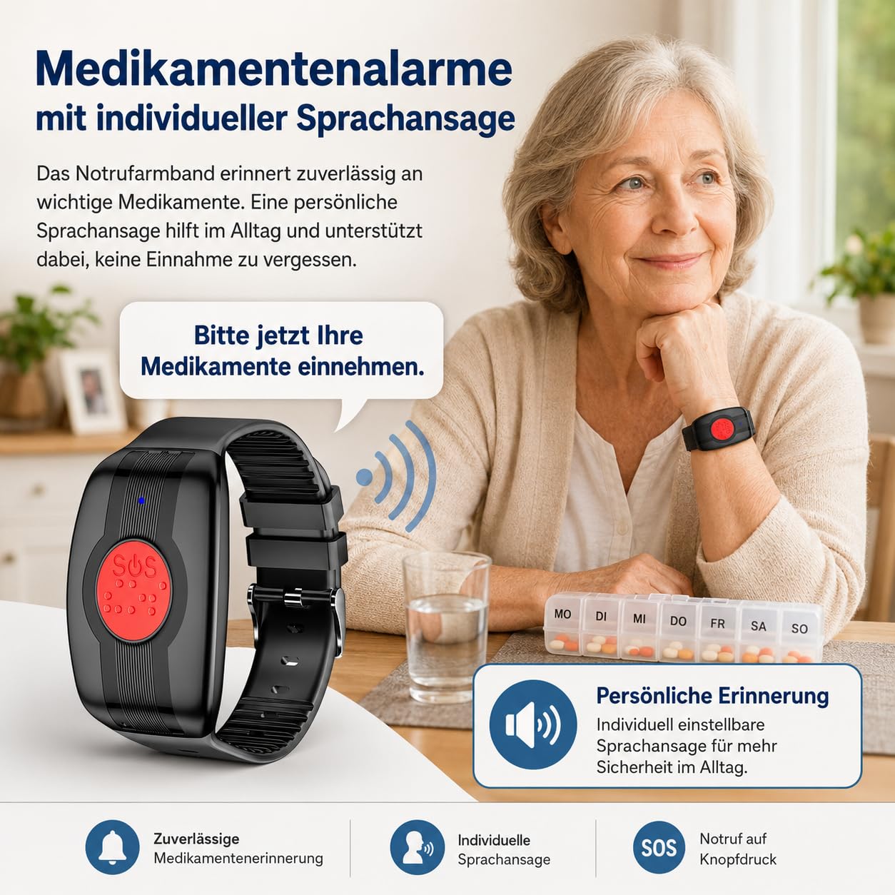 SOS One – Notrufarmband mit SOS-Taste
