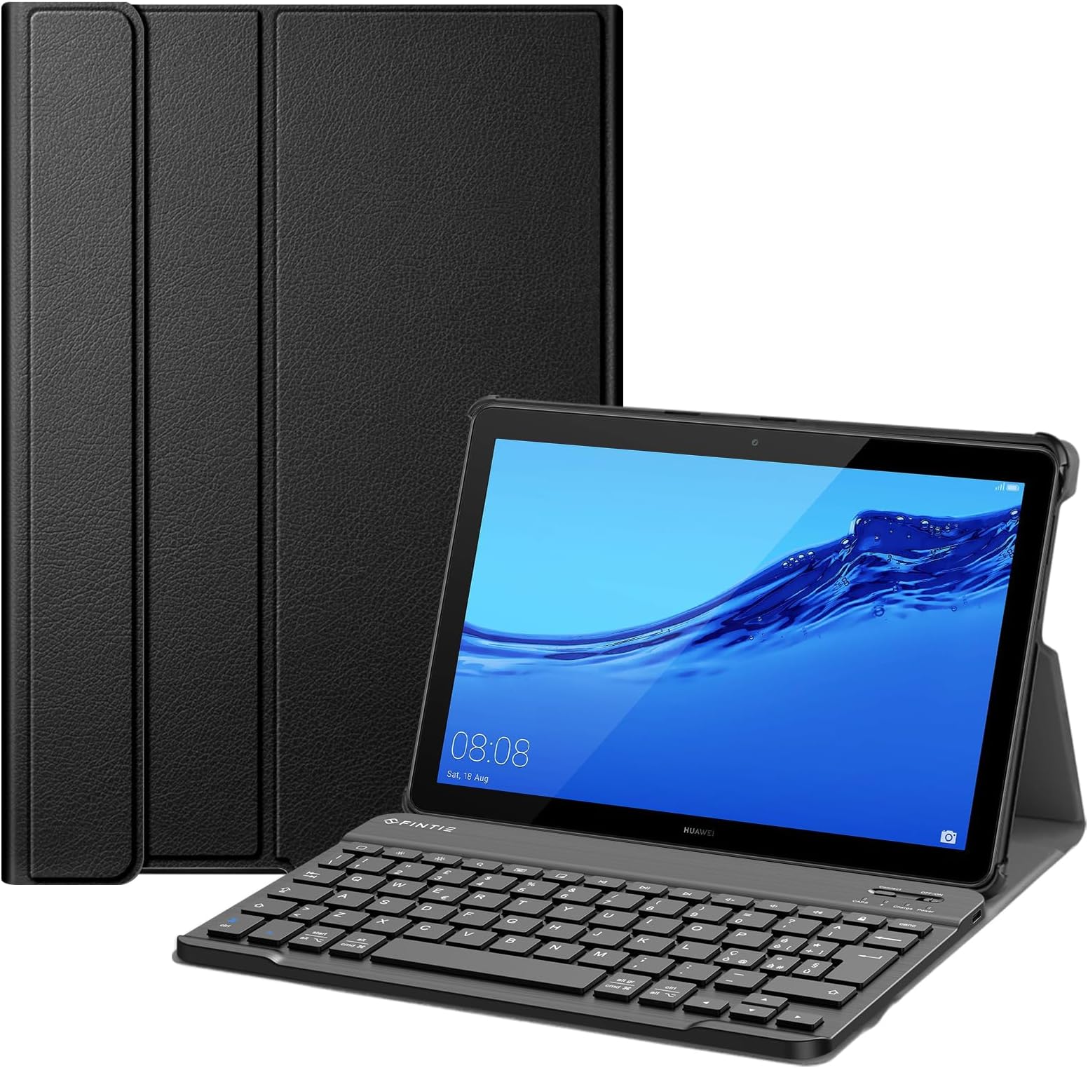 Custodia Con Tastiera Per Huawei MatePad 11.5 2025 – Magnetica E Rimovibile, Layout QWERTZ Tedesco, Bluetooth 3.0, Batteria 430mAh, Angoli Regolabili (Nero) - 5
