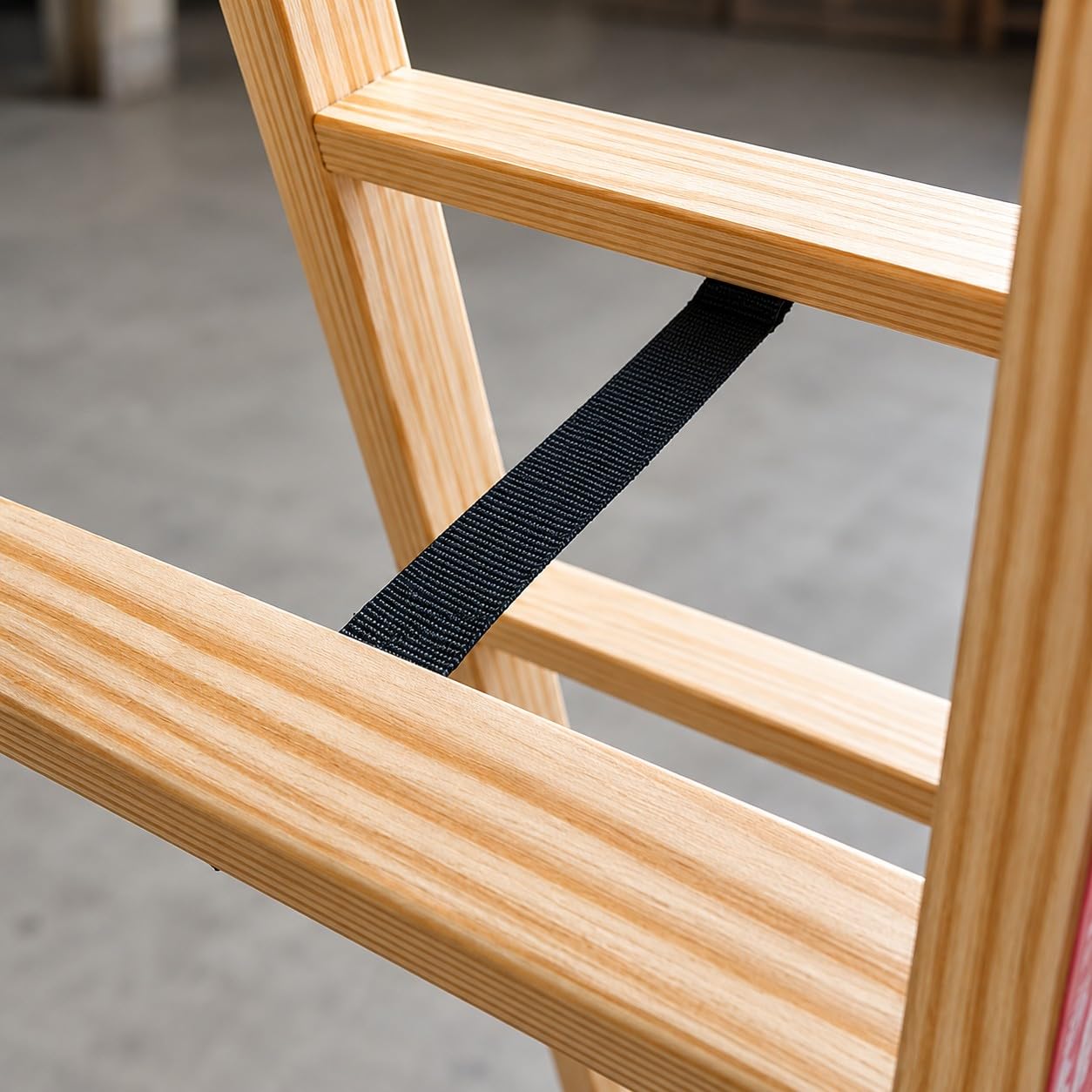 TM-DA Escalera Tijera Doble Acceso de Madera de Pino 7x2 Peldaños 150 kg