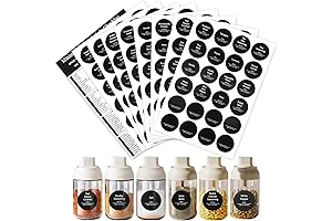 Hianjoo 192 PCS Minimalist Spice Jar Labels