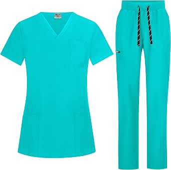 Casacca Medica Donna Nobby Stenso – Elasticizzata Con Scollo A V, 3 Tasche, Maniche Corte, Perfetta Per Personale Sanitario E Estetista - 2