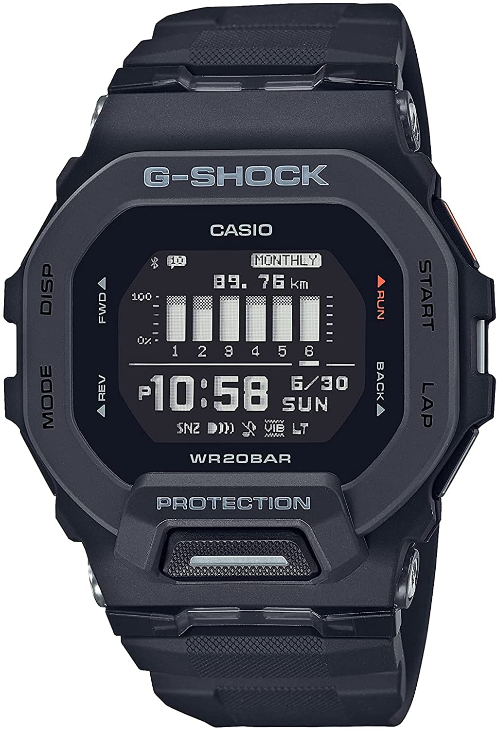 G-SHOCK Men's GBD200 Square Case Watch Black