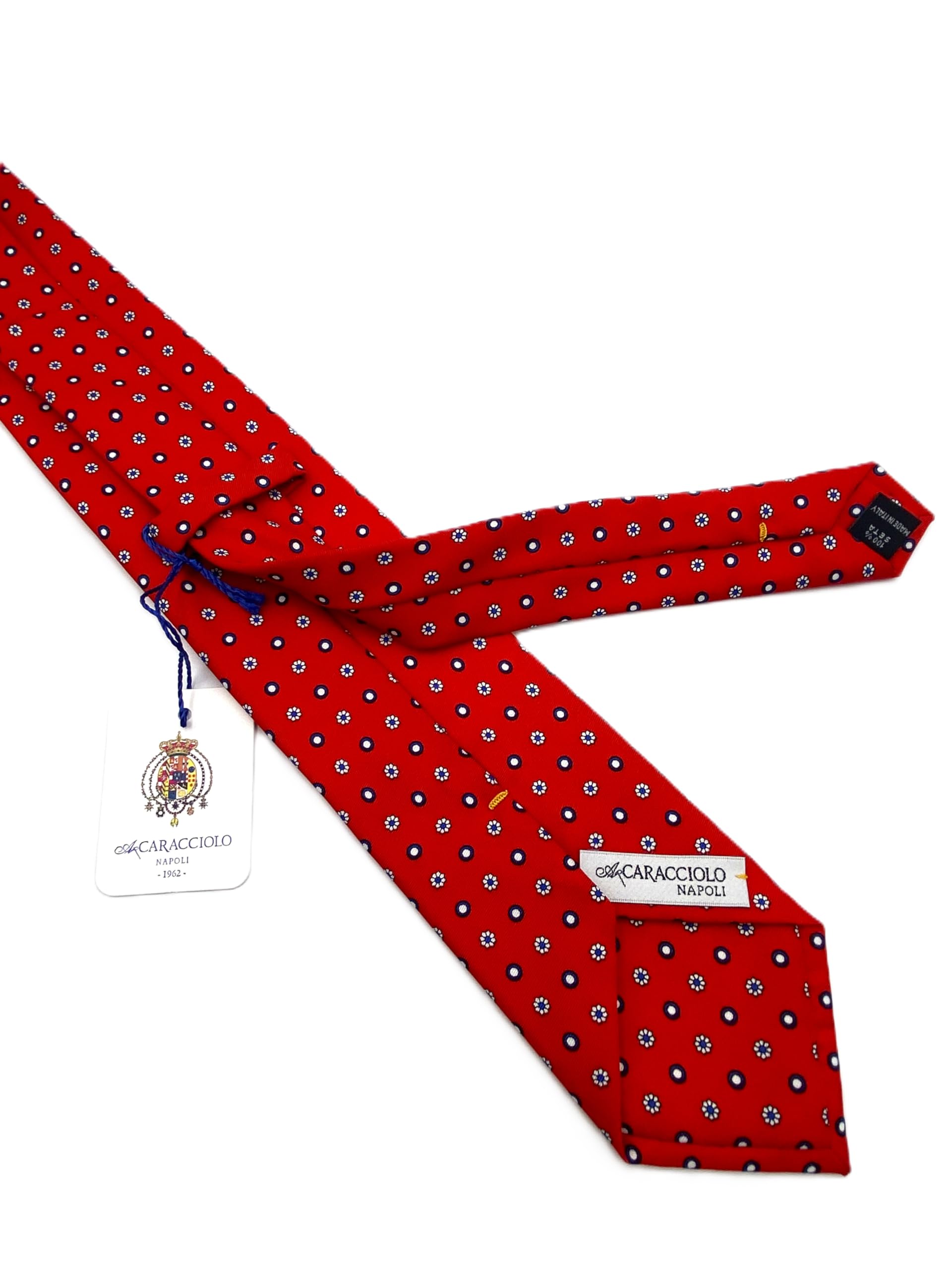 CARACCIOLO Cravatta Elegante in Seta Stile Classico Sartoria napoletana