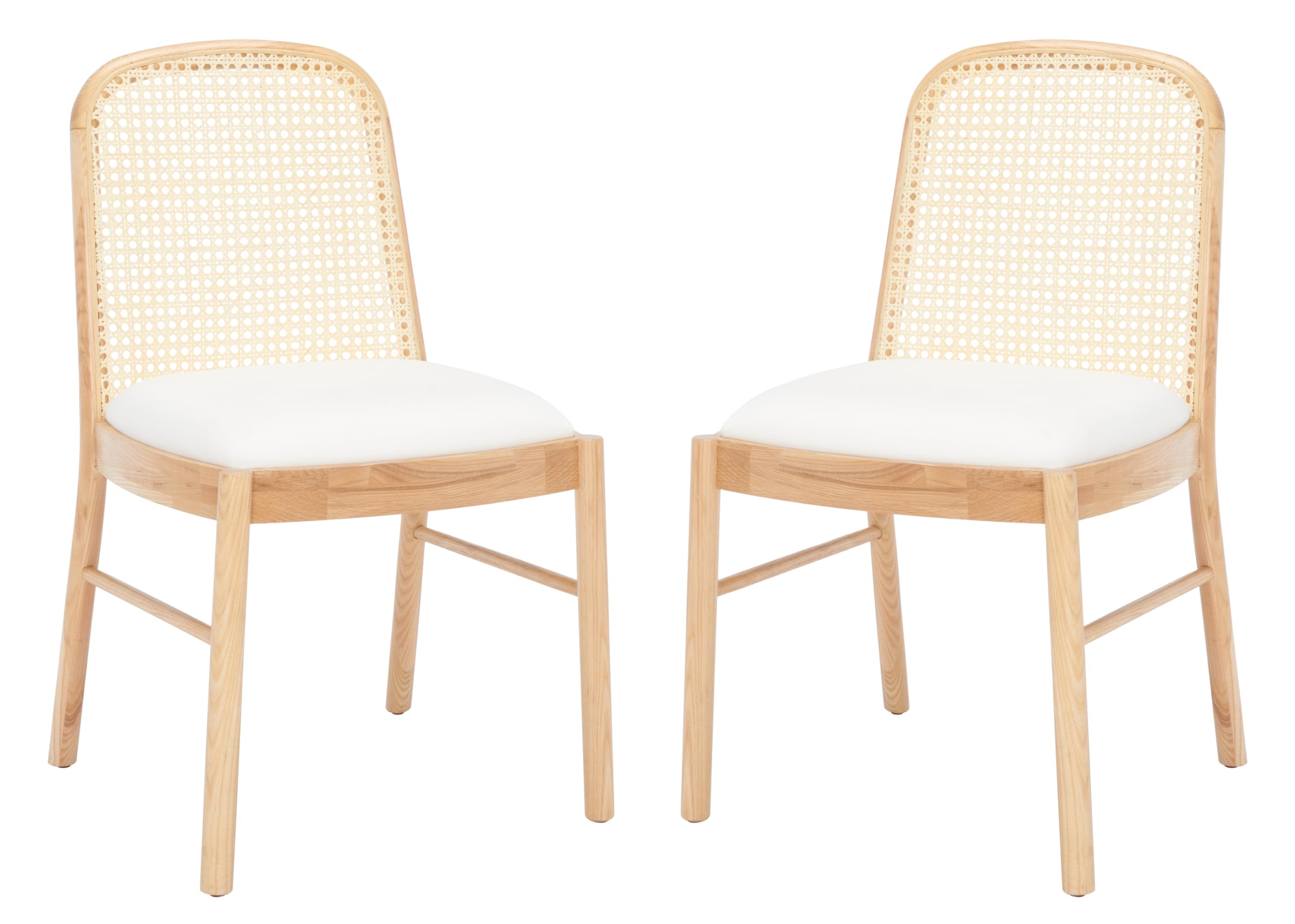 SAFAVIEH Couture Collection Annmarie Tropical Coastal Natural Rattan Back Chair Set of 2