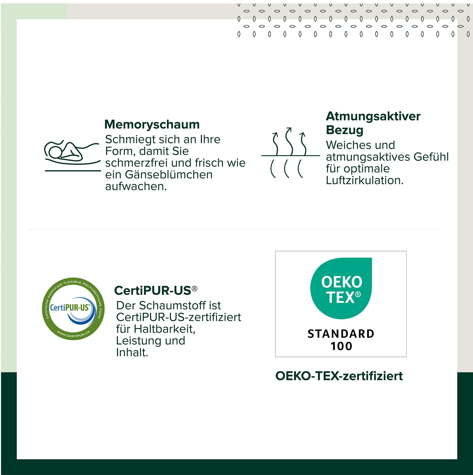 Zinus Materac z zimnej pianki 90 x 200 cm, wysokość 20 cm, średnio twardy, ergonomiczny i oddychający, chłodząca pianka żelowa, certyfikat Oeko-TEX