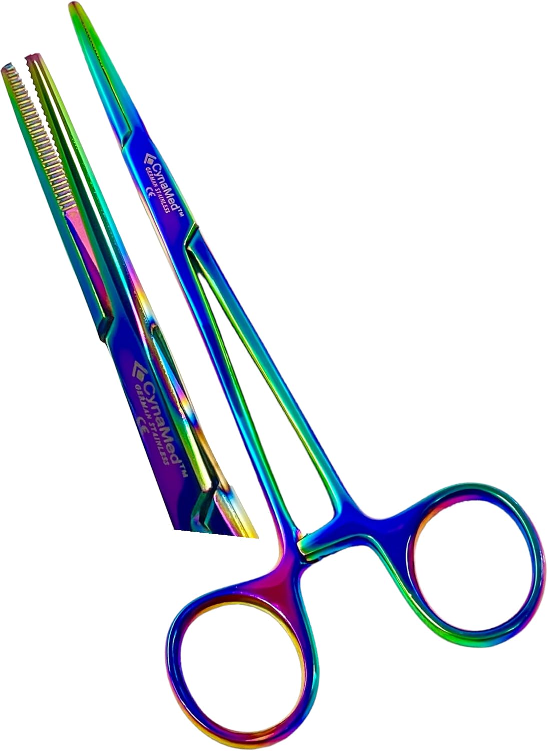 PREMIUM 1 EACH 5.5" STRAIGHT Hemostat Forceps Locking Clamps Stainless Steel Set-MULTI RAINBOW COLOR